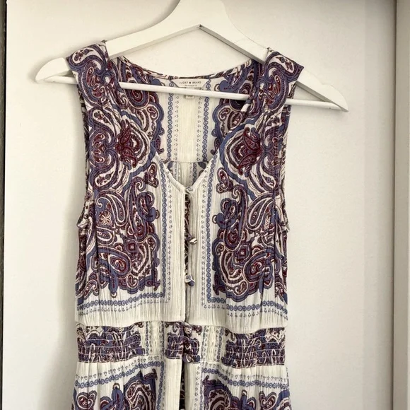 Lucky Brand Purple Paisley High Low Dress - Picture 2 of 4